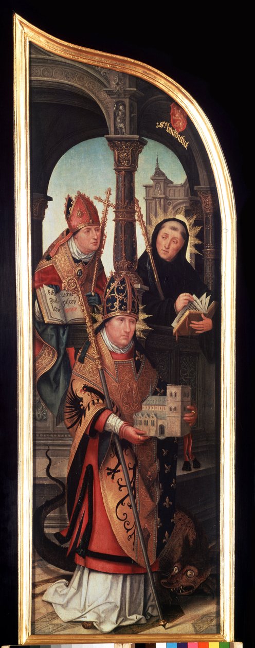 Venstre panel av Triptych of the Annunciation (The Annunciation). Maleri på tre av Jean Bellegambe den eldre (1470-1534) Mål 103 x 33 cm St. Petersburg, Eremitagemuseet av Jean the Elder Bellegambe