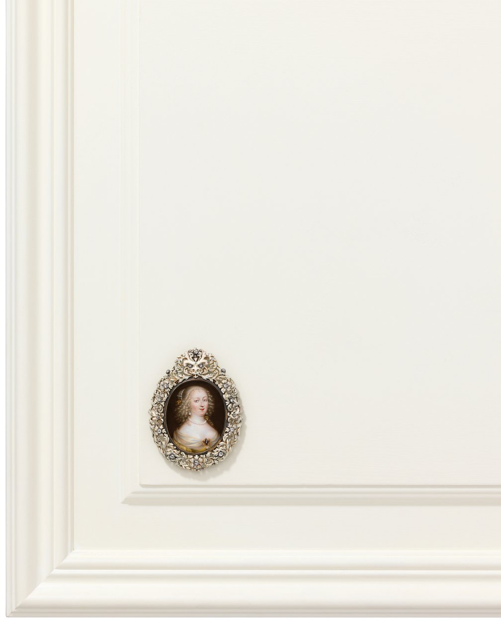 Dronning Maria Casimire av Polen (emalje på gull) av Jean the Elder Petitot