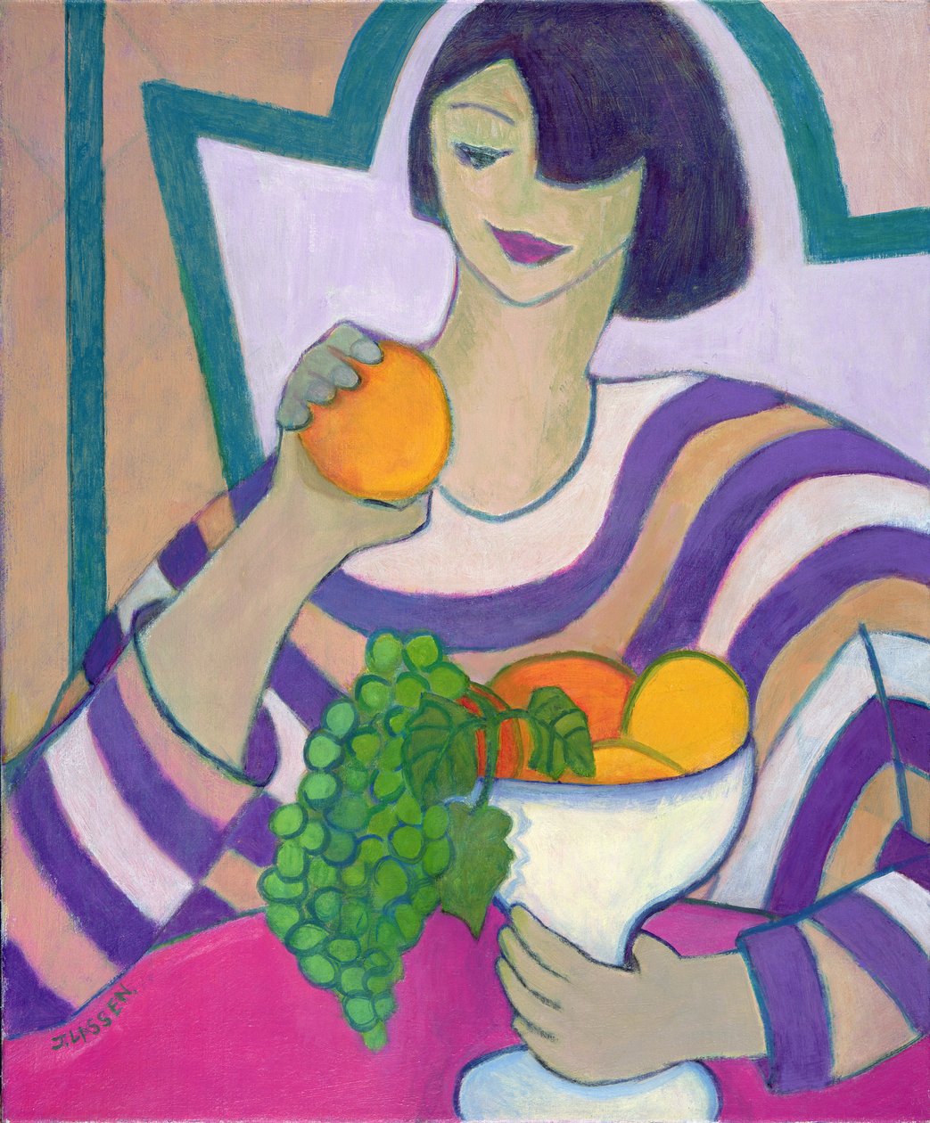 Forbidden Fruit, 2003-04 (akryl på lerret) av Jeanette Lassen