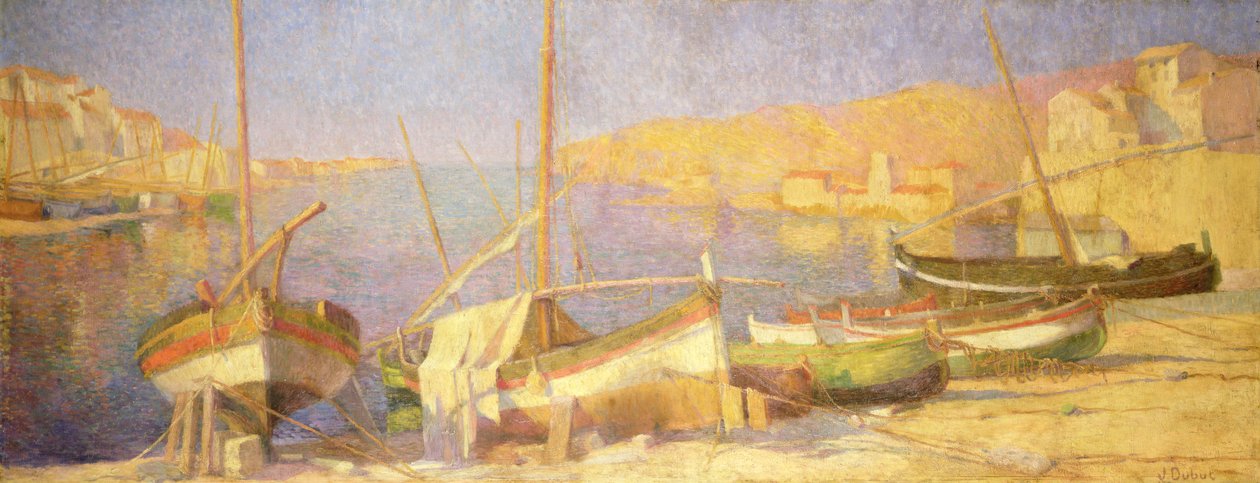 Havnen i Collioure, ettermiddag av Jeanne Dubut