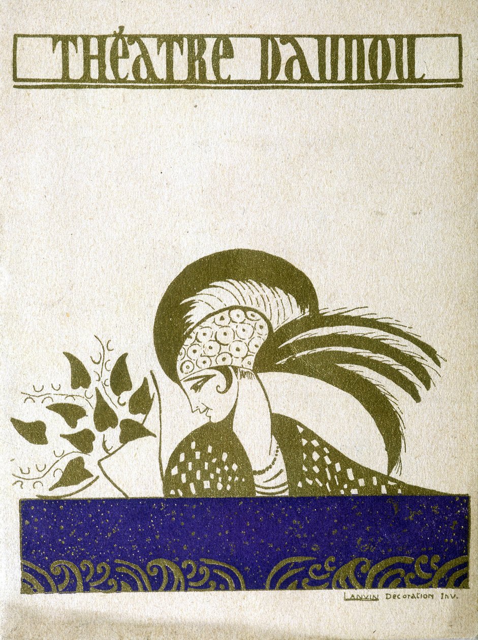 Program for teatret Daunou i Paris av Jeanne Lanvin