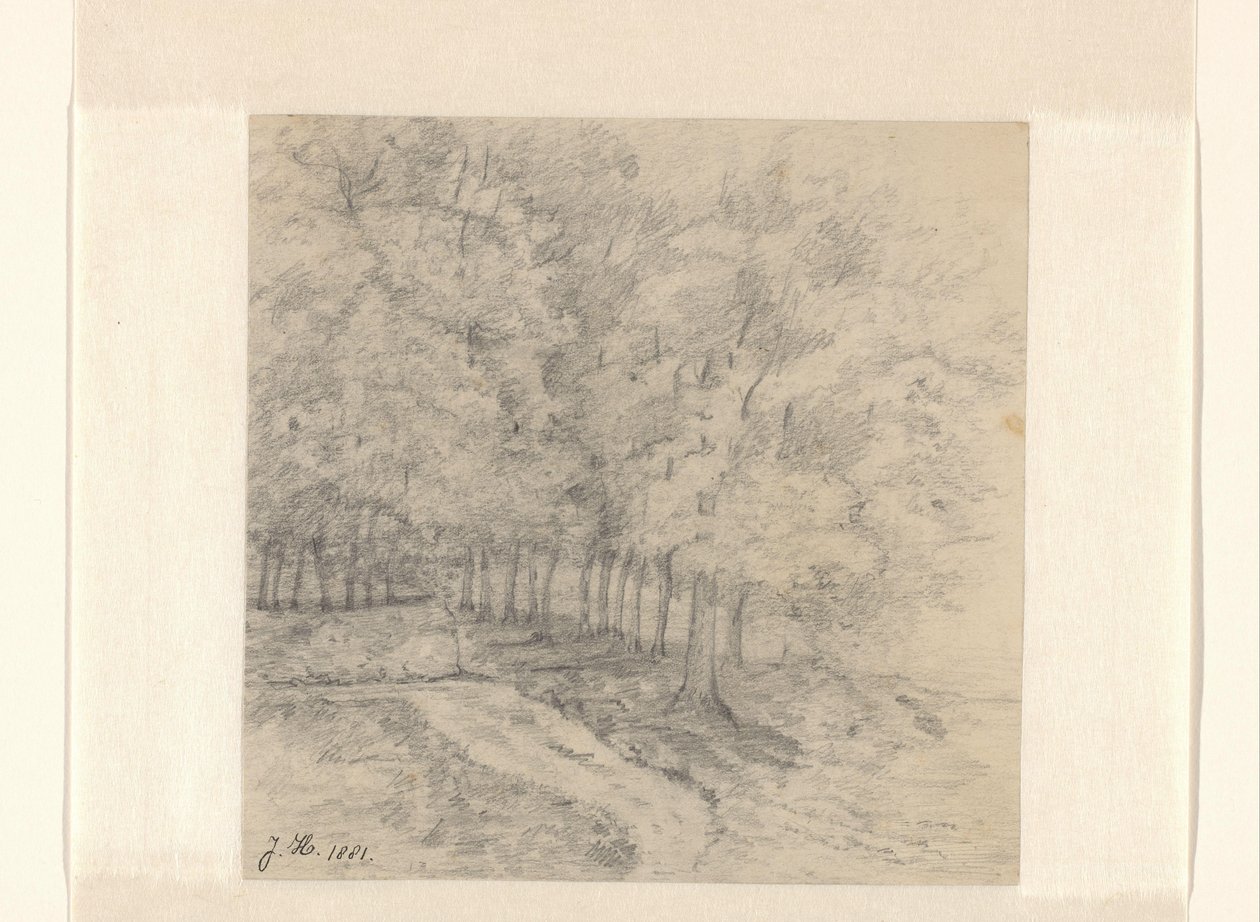 Landskap med trær av Jeanne Marie Heynsius (signed by artist)