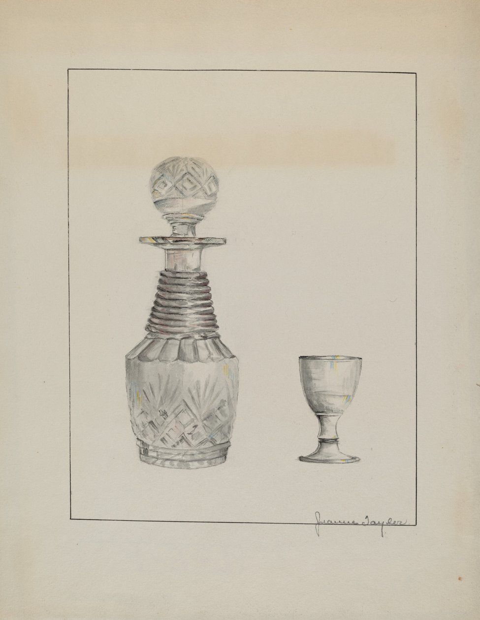 Karaffel og glass av Jeanne Taylor