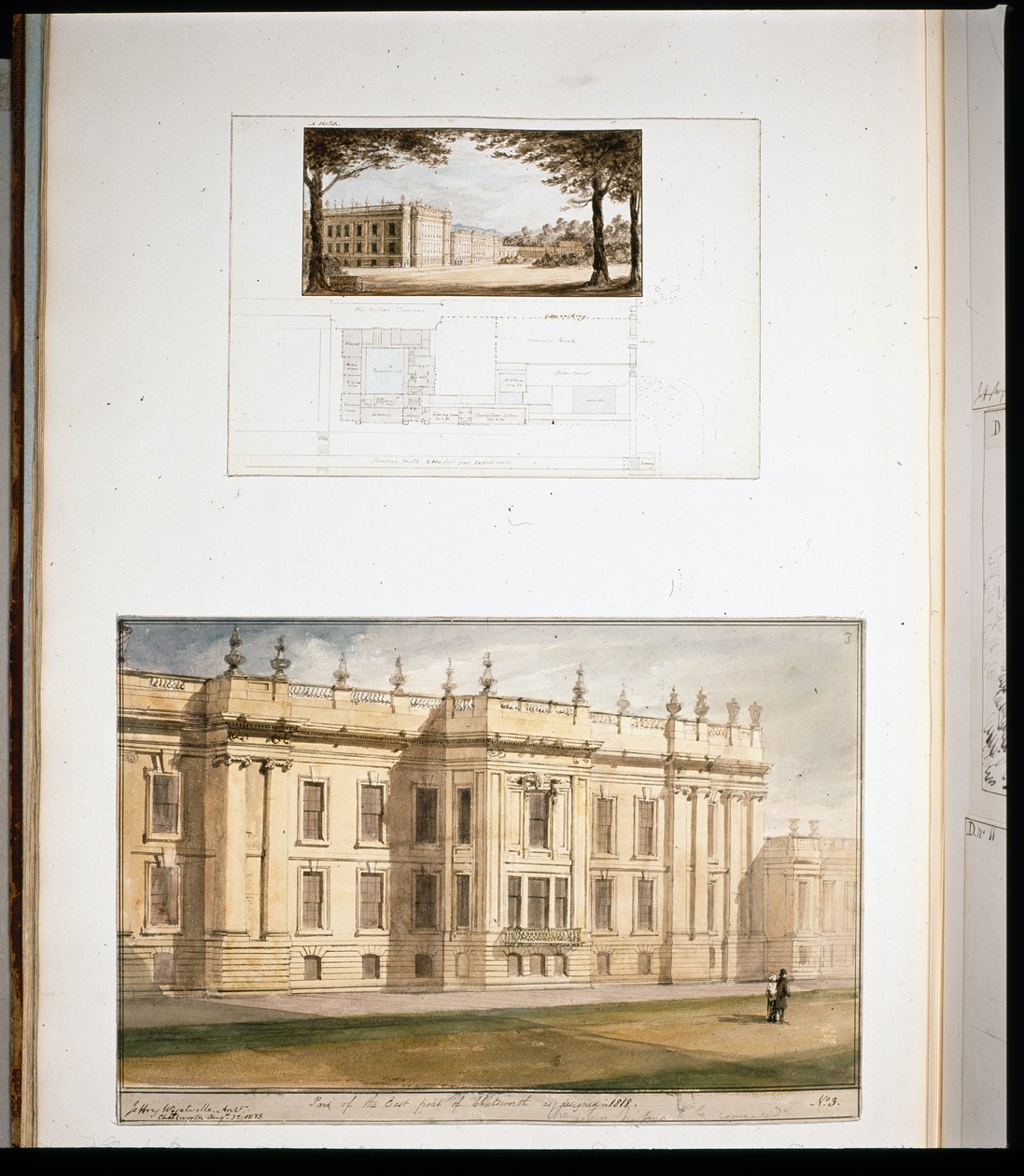 Design for East Elevation, Chatsworth House av Jeffry Wyatville
