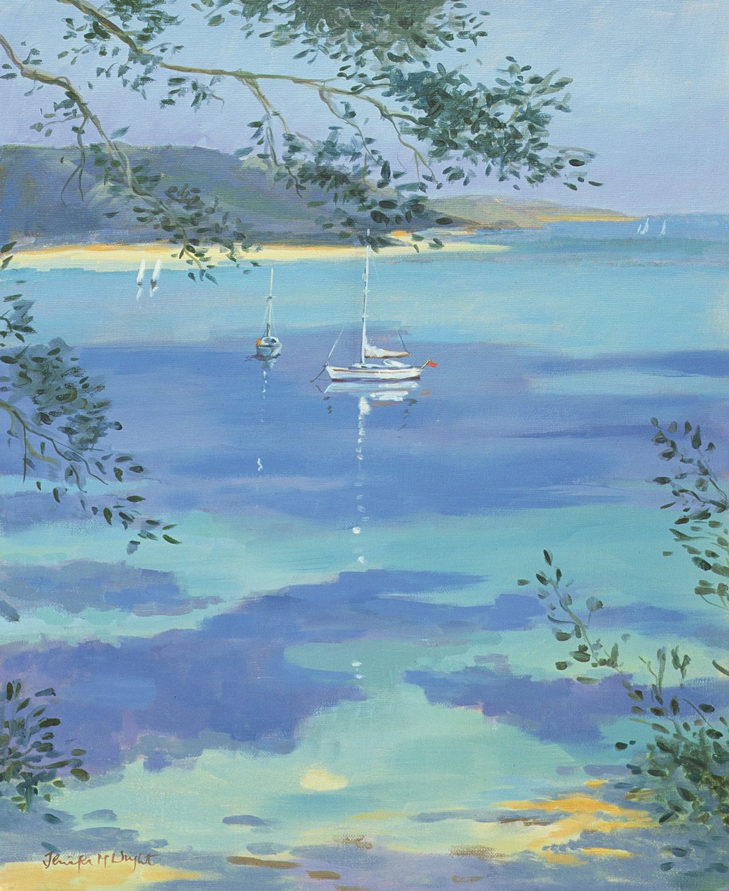 Moored Yacht - Perfect Day, 2000 av Jennifer Wright