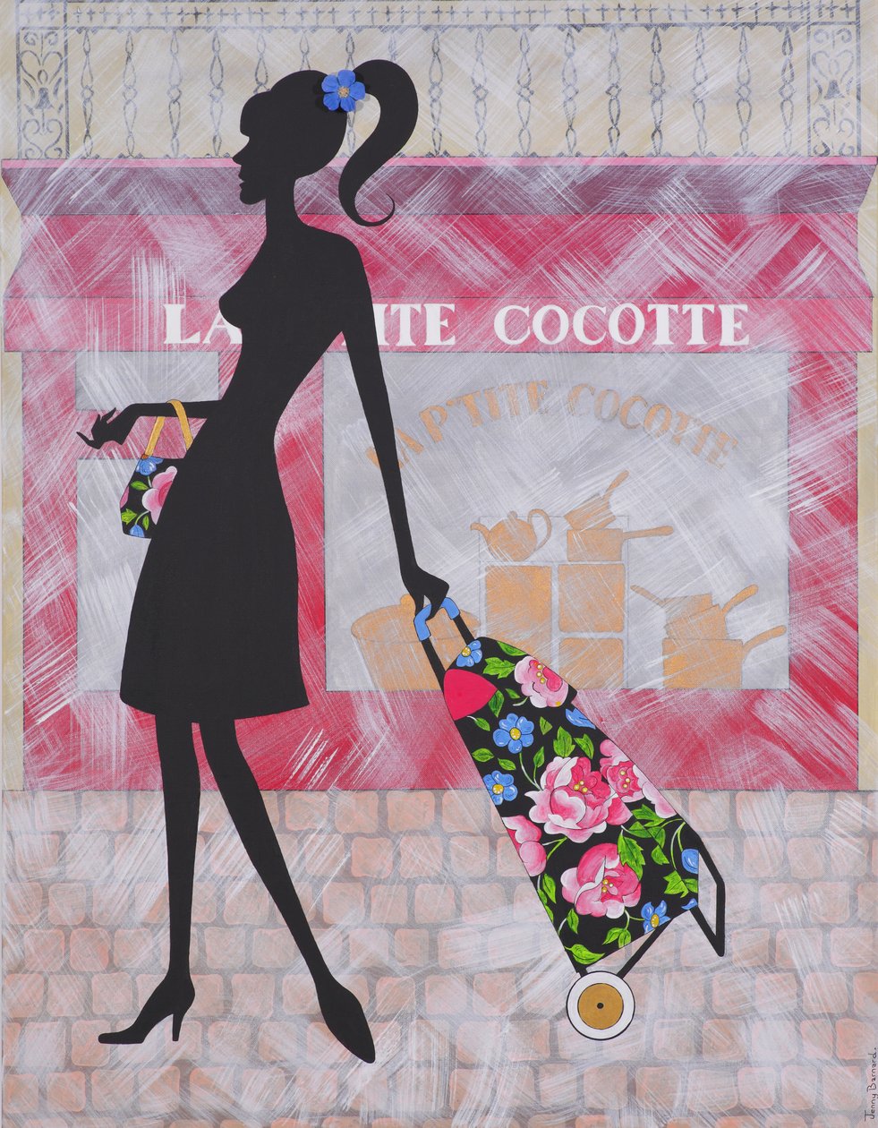 La Petite Cocotte, 2009 (akryl på lerret) av Jenny Barnard