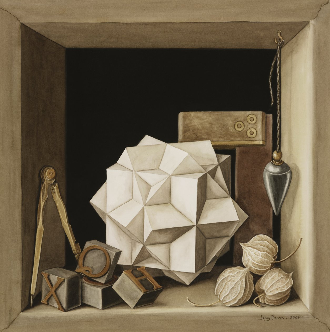 Geometri, 2004 (wc på papir) av Jenny Barron