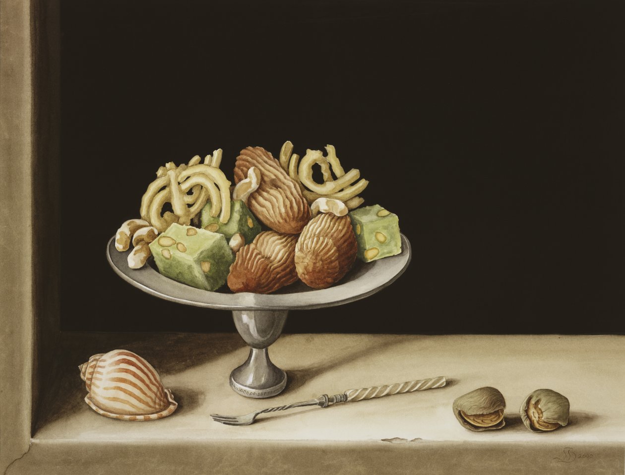 Sweetmeats, 2002 (wc på papir) av Jenny Barron