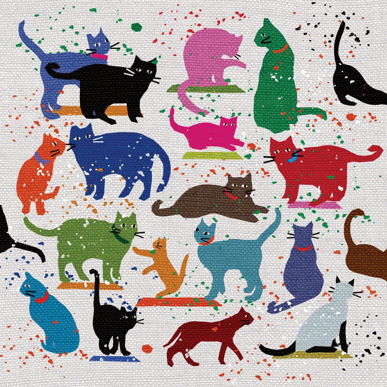 Cat Love, 2022 (blandet media) av Jenny Frean