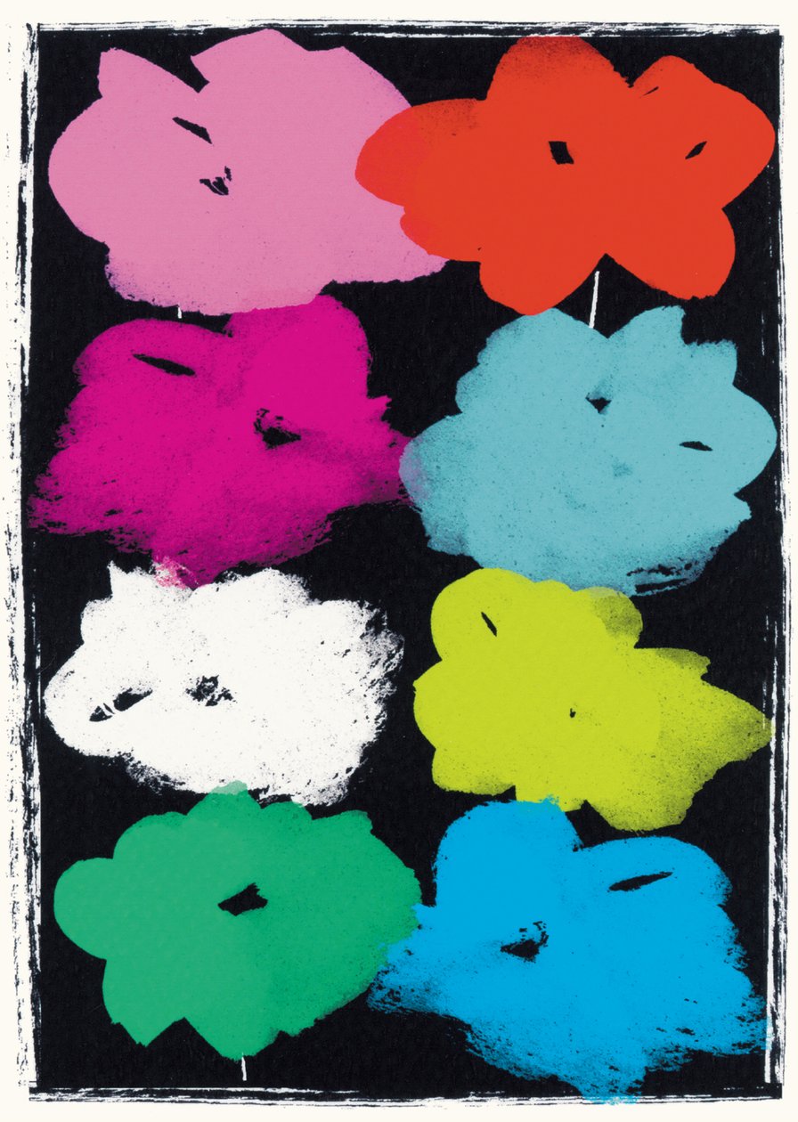 Warhol Flowers (blandet media) av Jenny Frean