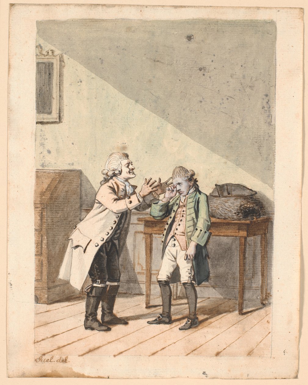 En scene av P.A. Heibergs "De Vonner og de Vanner". av Jens Juel