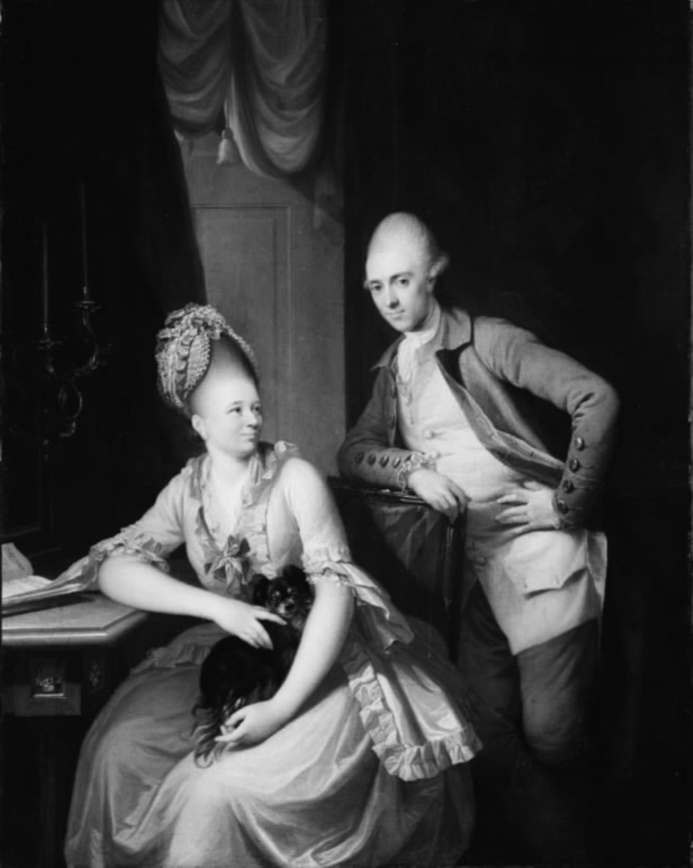 Portrett av oberst Jean-Jacques Gautier og hans kone av Jens Juel