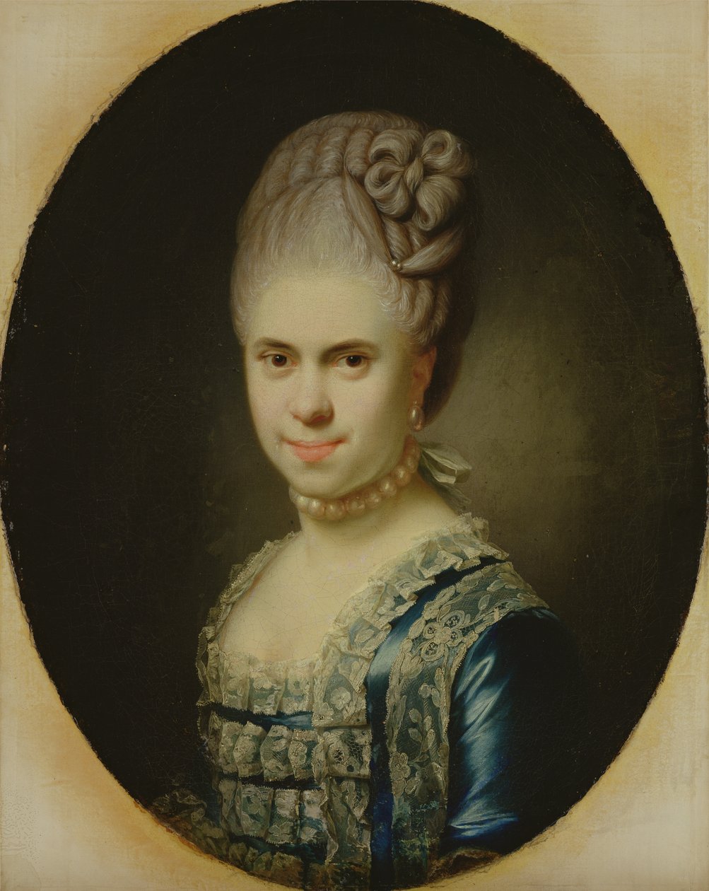 Portrett av Dorothea Maria Lienau, 1772 (se 149184 for par) av Jens Juel