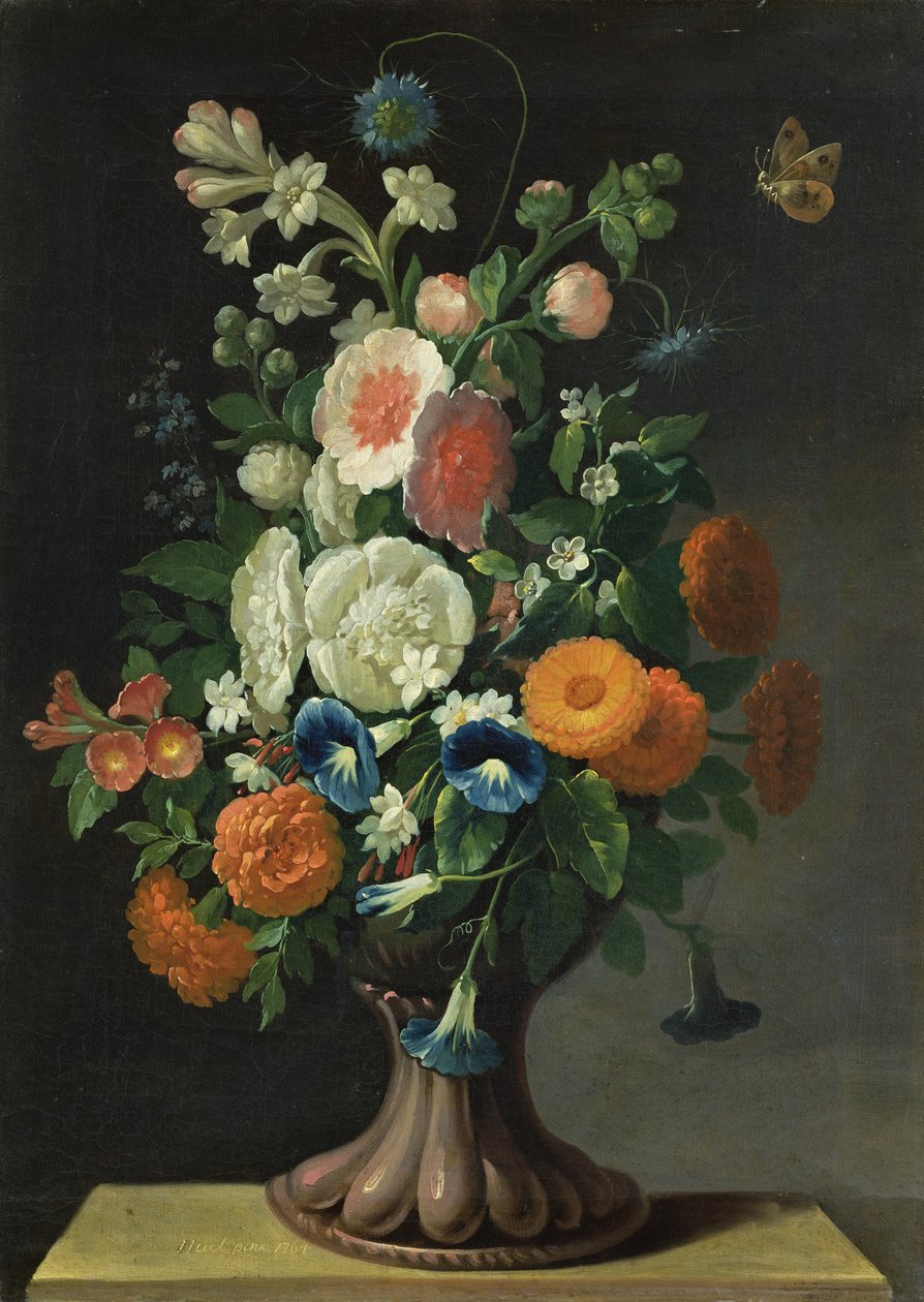 Stilleben med blomster, 1764 av Jens Juel