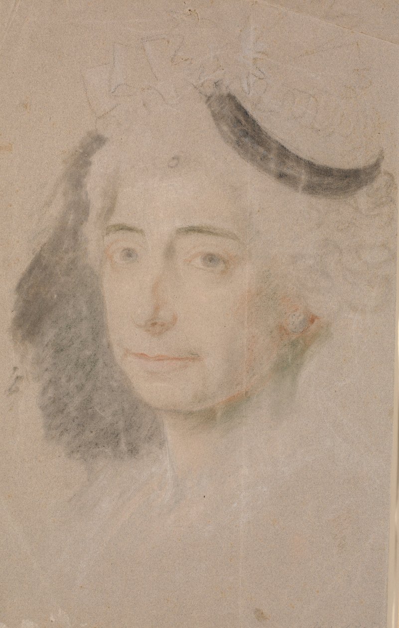Studie til portrett av fru Margrethe Elisabeth Stampe av Jens Juel