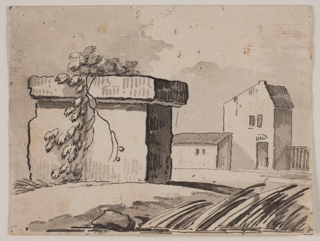 Ruin og hus av Jens Petersen Lund