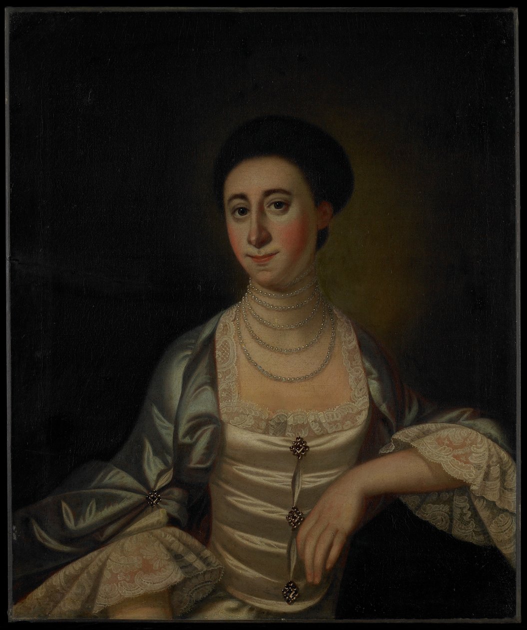 Portrett av Marcy Olney, ca. 1771 av Jeremiah Theus