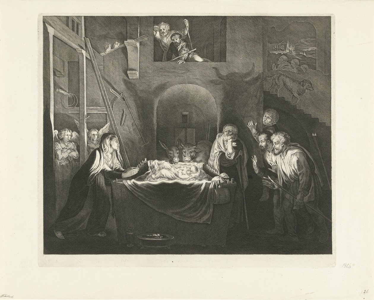 Tilbedelse av hyrdene av Jeremias Falck
