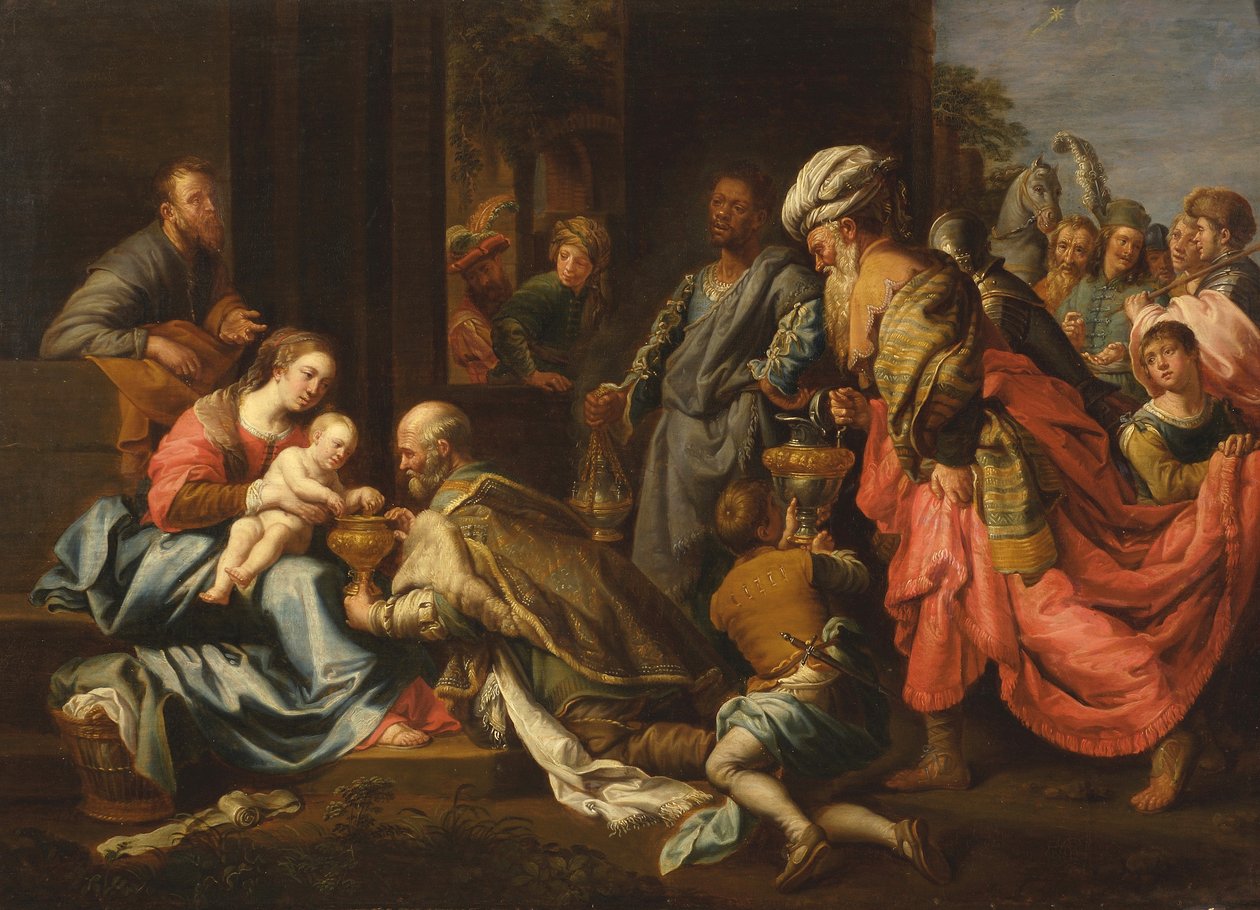 Tilbedelse av kongene, etter van Loon av Jeremias Majer