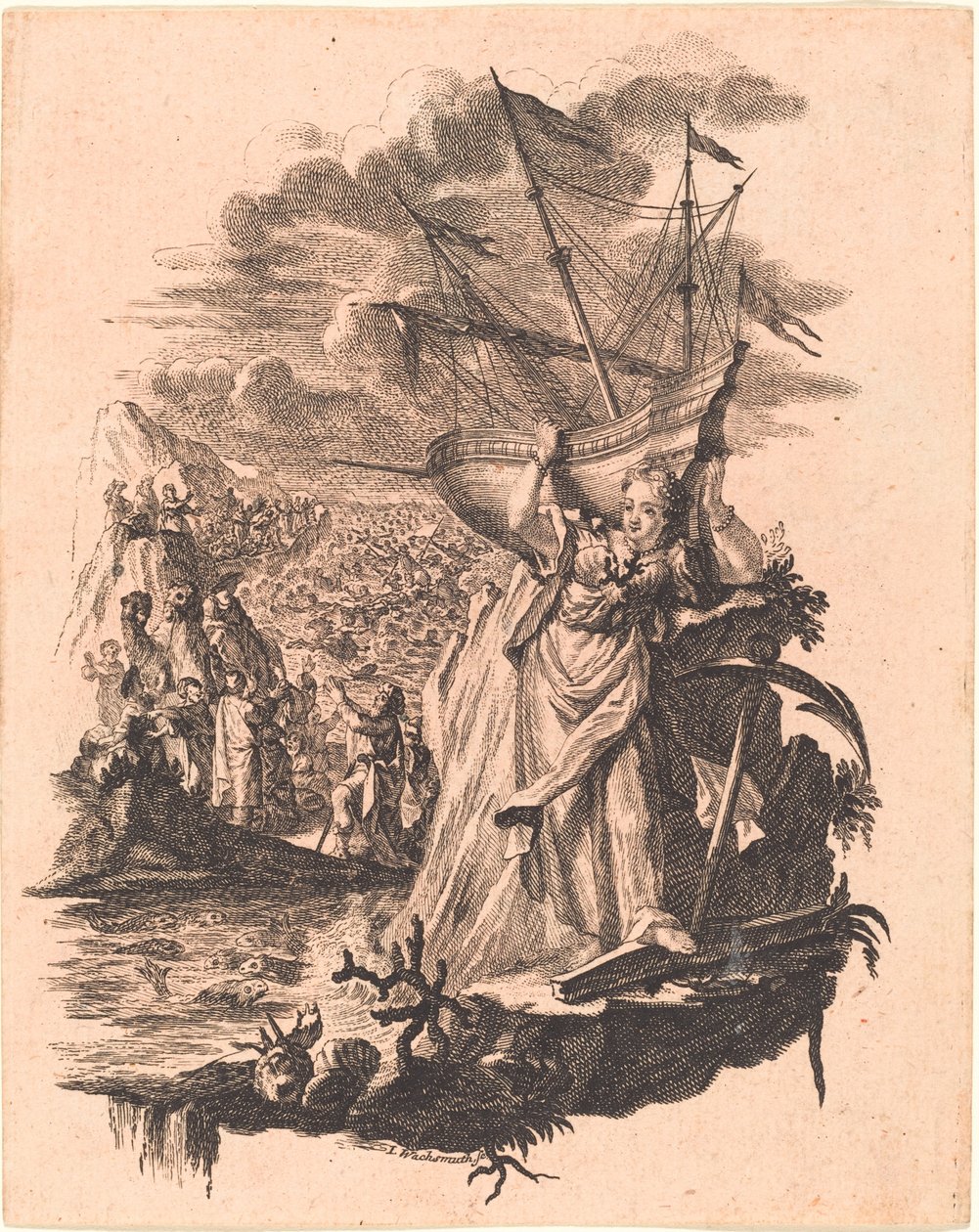 Allegori av vann av Jeremias Wachsmuth