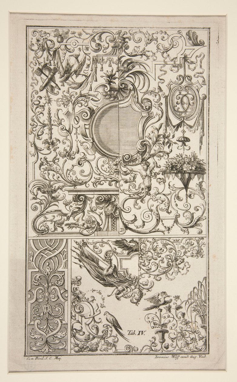 Ornamental grottesk design av Jeremias Wolff