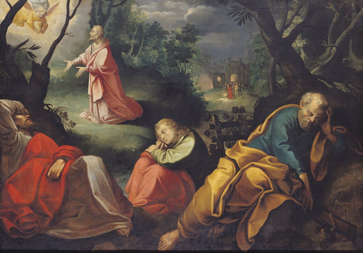 Kristus i olivenhagen, 1625 av Jeremie Le Pilleur