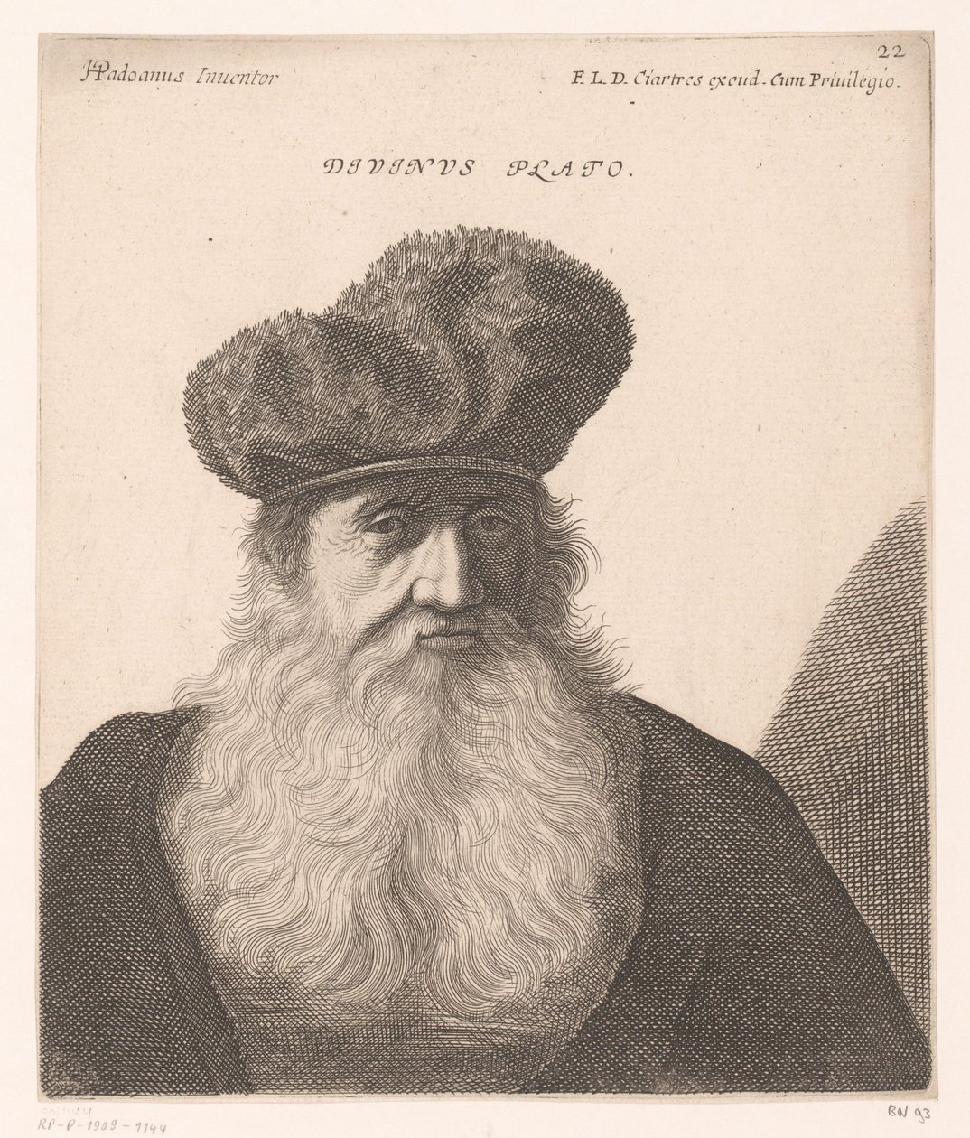 Portrett av Platon Divinus Platon. (tittel på objekt) Byster av filosofer og konger (serietittel) av Jerôme David (attributed to)