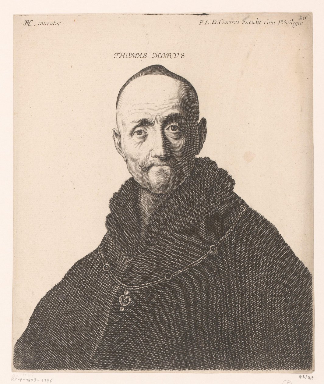 Portrett av Thomas More Thomas Morus (tittel på objekt) Byster av filosofer og konger (serietittel) av Jerôme David (attributed to)