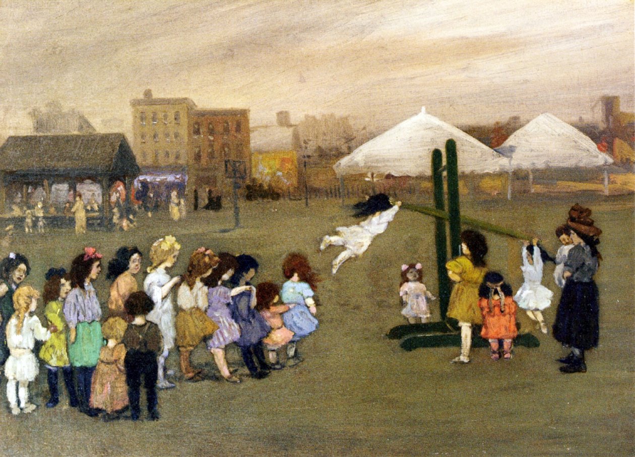 Lekeplass, ca. 1907 av Jerome Myers