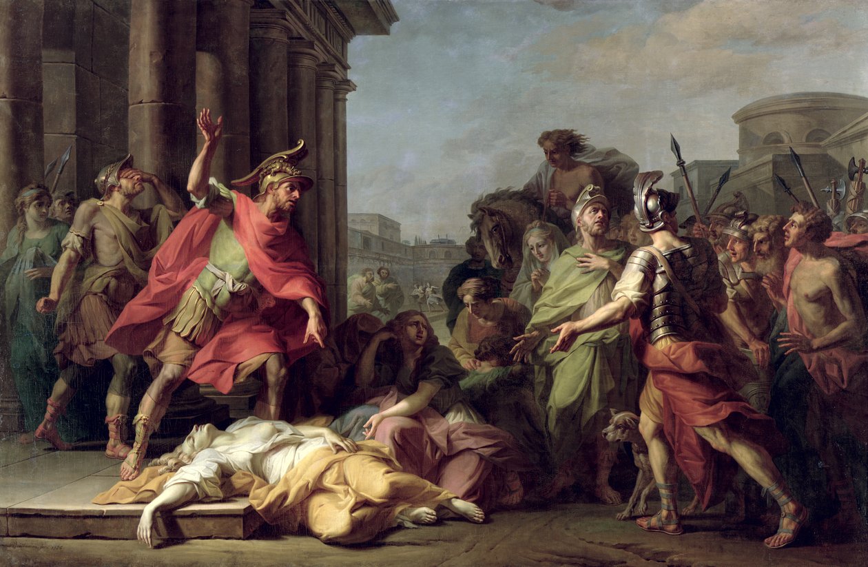 Lucretias død, 1784 av Jerome Preudhomme