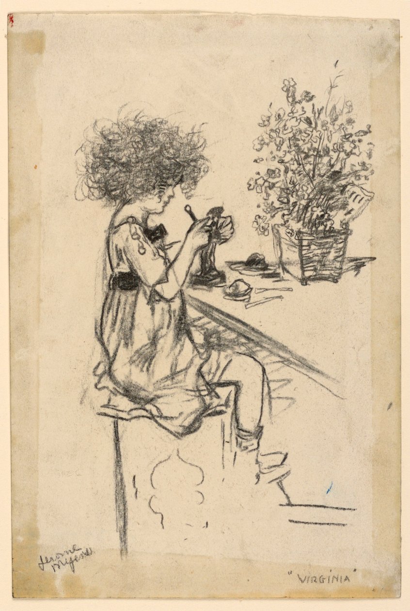 Virginia Modeling, Studie for Etching av Jerome Myers