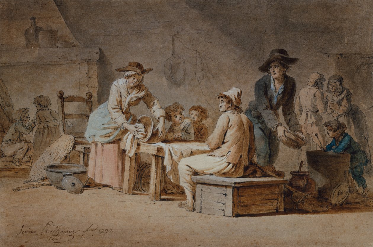 En bondefamilie i et indre av Jerome Preudhomme