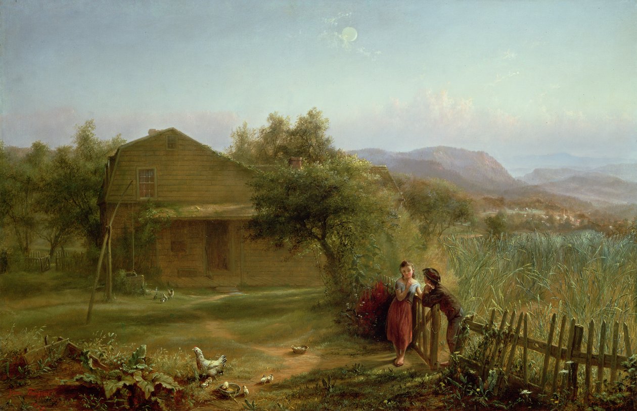Flørt, 1875 av Jerome Thompson