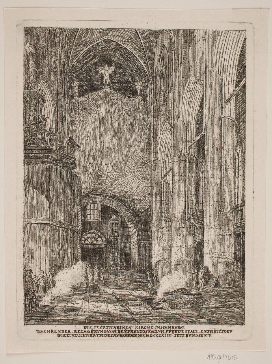 Interiøret i St. Catharina-kirken i Hamburg av Jes Bundsen