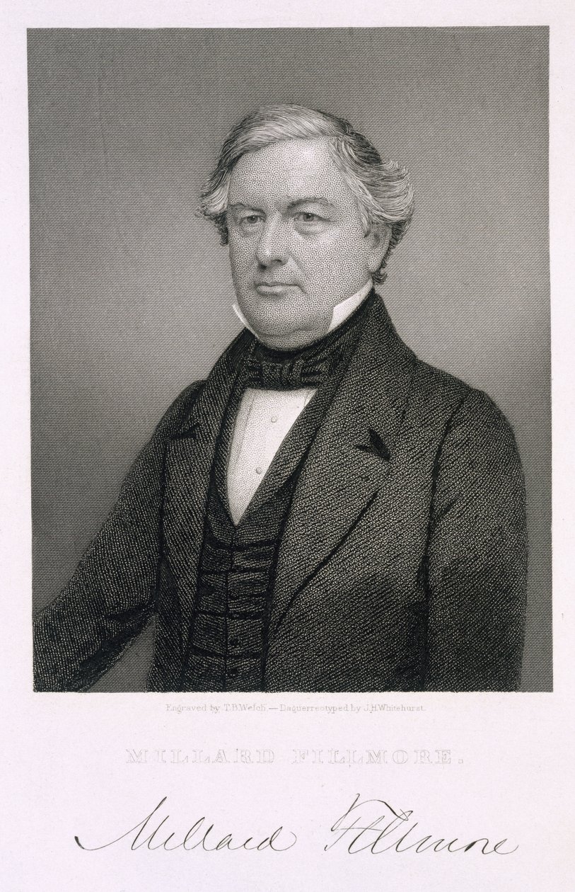 Millard Fillmore, gravert av Thomas B. Welch (1814-74) etter en daguerreotypi av Jesse H. Whitehurst