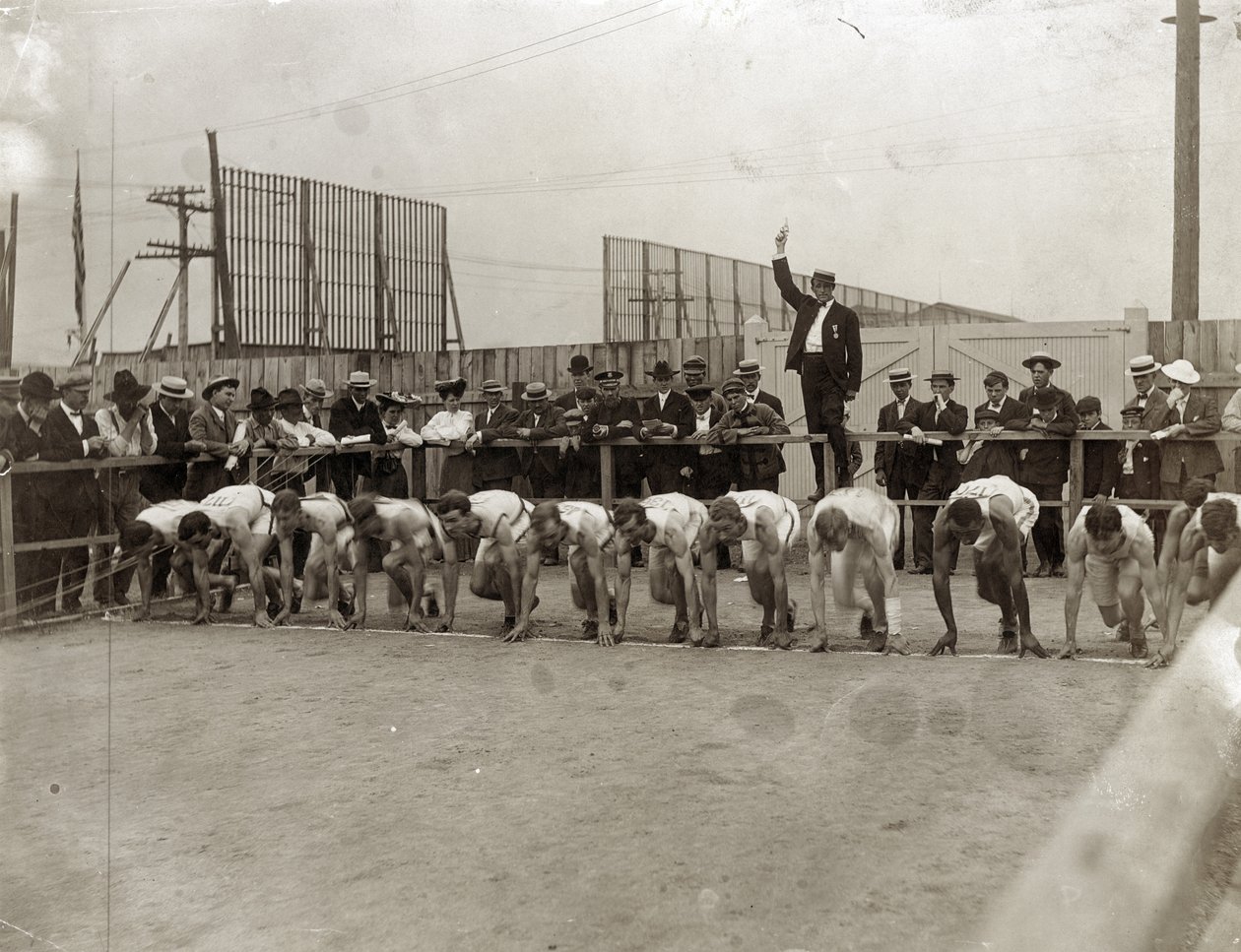 Olympiske leker- Start på 400 meter løpet ved OL 1904 av Jessie Tarbox Beals