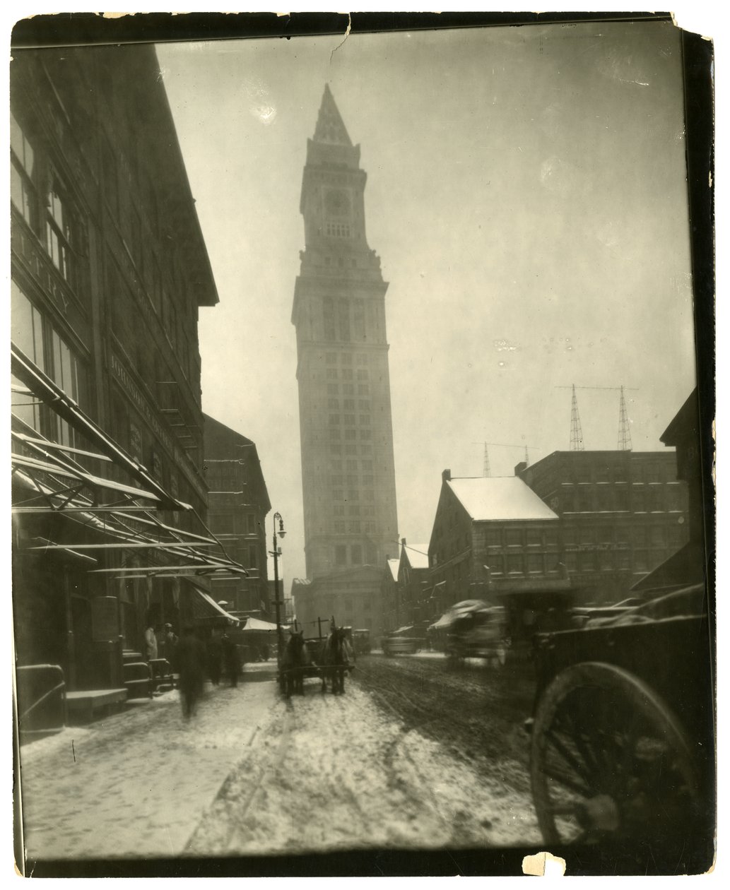 Custom House, Boston, USA, ca. 1902-10 (foto av gelatinsølv) av Jessie Tarbox Beals