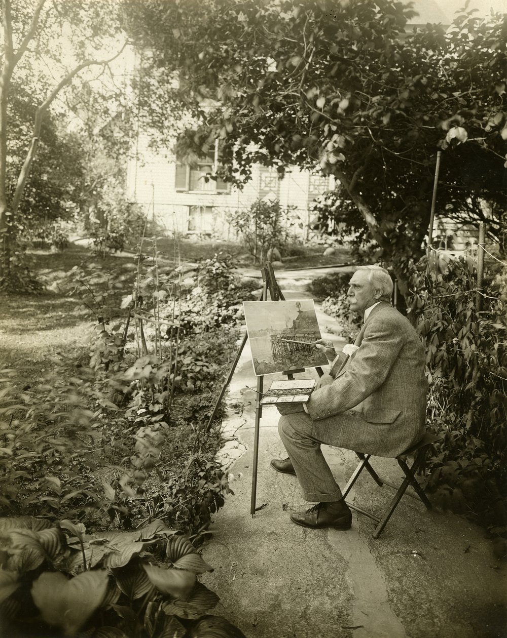 Harry Fenn, kunstner, ca. 1905-11 (foto av gelatinsølv) av Jessie Tarbox Beals