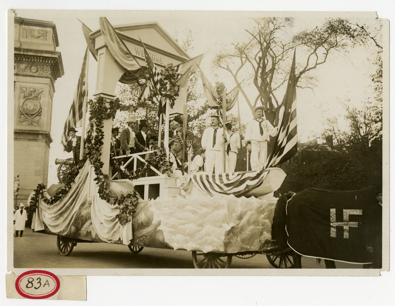 Historical Parade Float No 47 Velkommen til Lafayette av Jessie Tarbox Beals