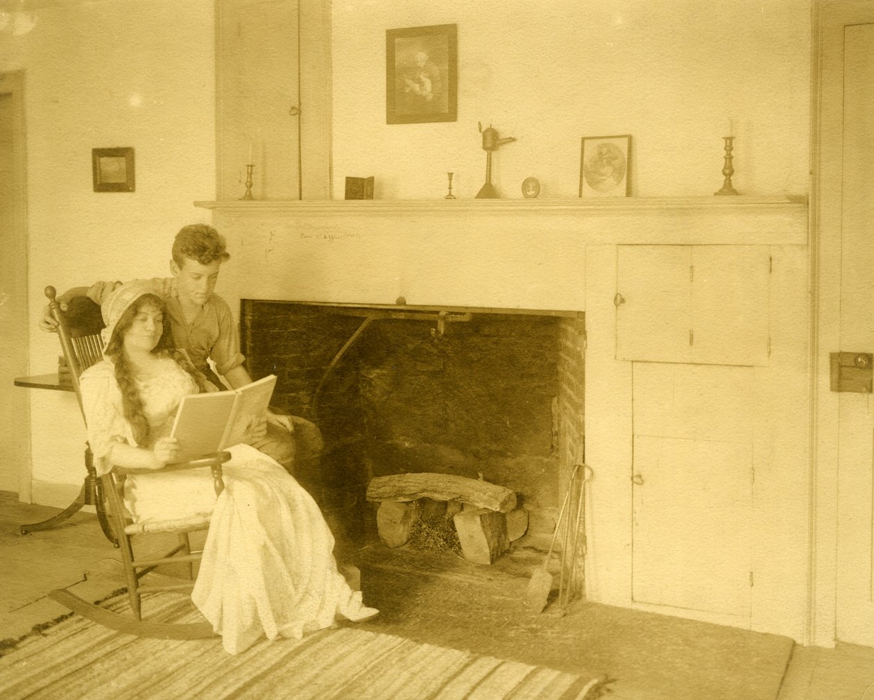 Malcolm Stewart Boylan og hans mor Han er en av de 9 viktige tittelforfatterne i Hollywood, ca. 1905-17 (foto av gelatinsølv) av Jessie Tarbox Beals