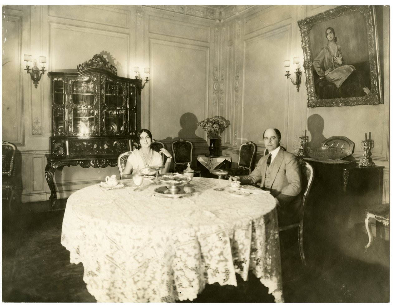 Michael Fokine og hans kone Fokina, ca. 1926-36 (foto av gelatinsølv) av Jessie Tarbox Beals