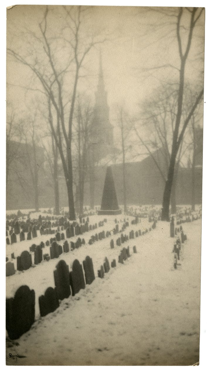 Old Granary Burying Ground Boston, USA, ca. 1902-10 (foto av gelatinsølv) av Jessie Tarbox Beals