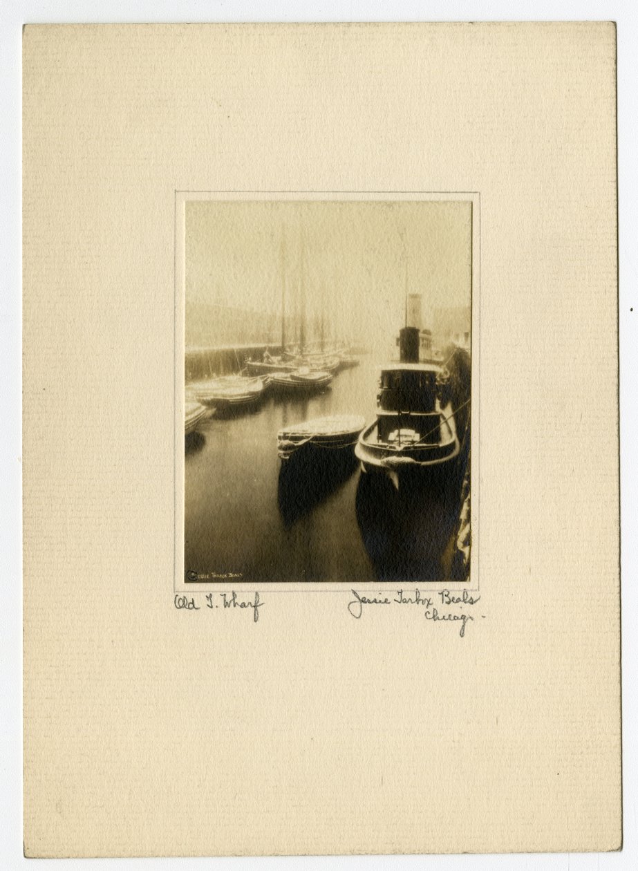 Old T Wharf, ca. 1902-10 (foto av gelatinsølv) av Jessie Tarbox Beals
