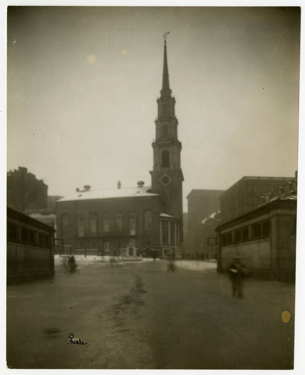 Park St Church, Boston, messe, USA, ca. 1902-10 (foto av gelatinsølv) av Jessie Tarbox Beals