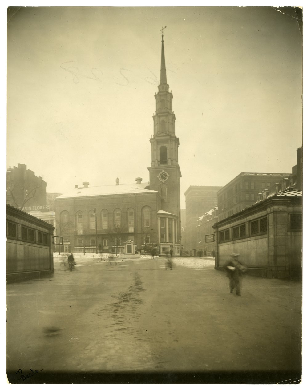 Park Street Church, USA, ca. 1902-10 (foto av gelatinsølv) av Jessie Tarbox Beals