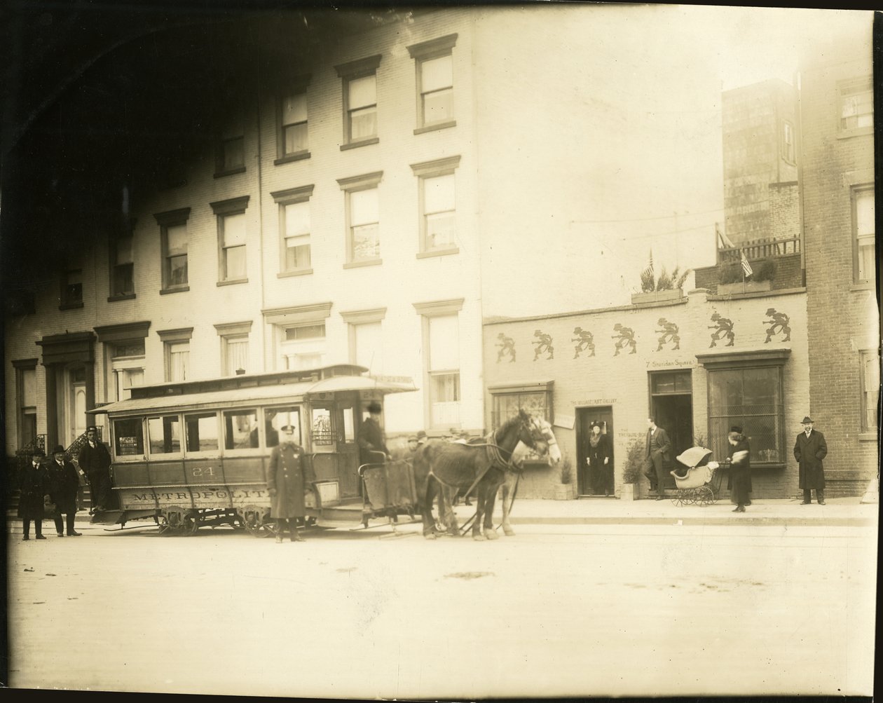 Sheridan Square, New York, USA, ca. 1905-40 (foto av gelatinsølv) av Jessie Tarbox Beals