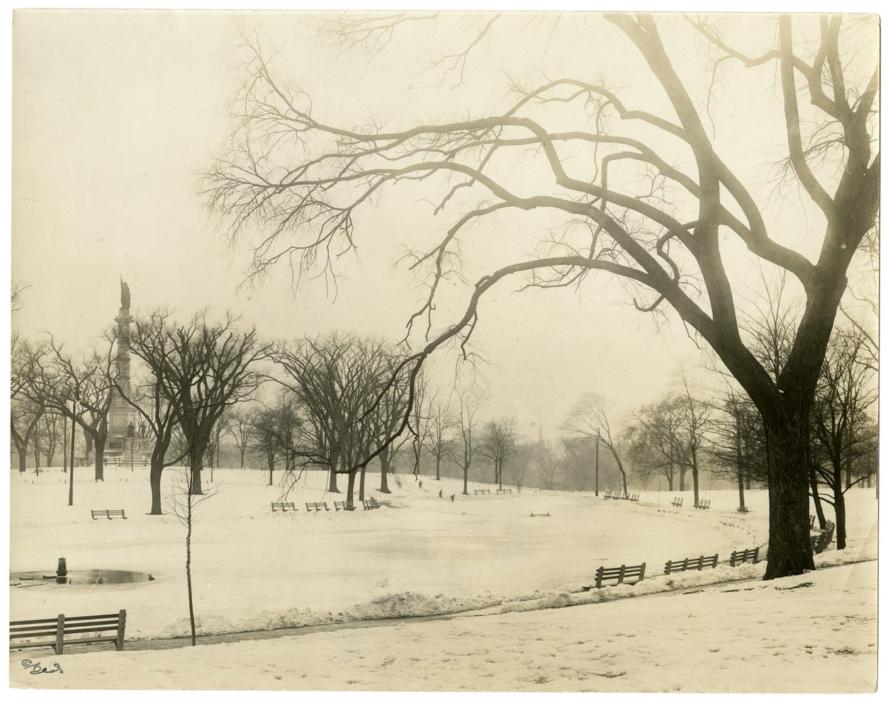 The Common, Boston, USA, ca. 1902-10 (foto av gelatinsølv) av Jessie Tarbox Beals