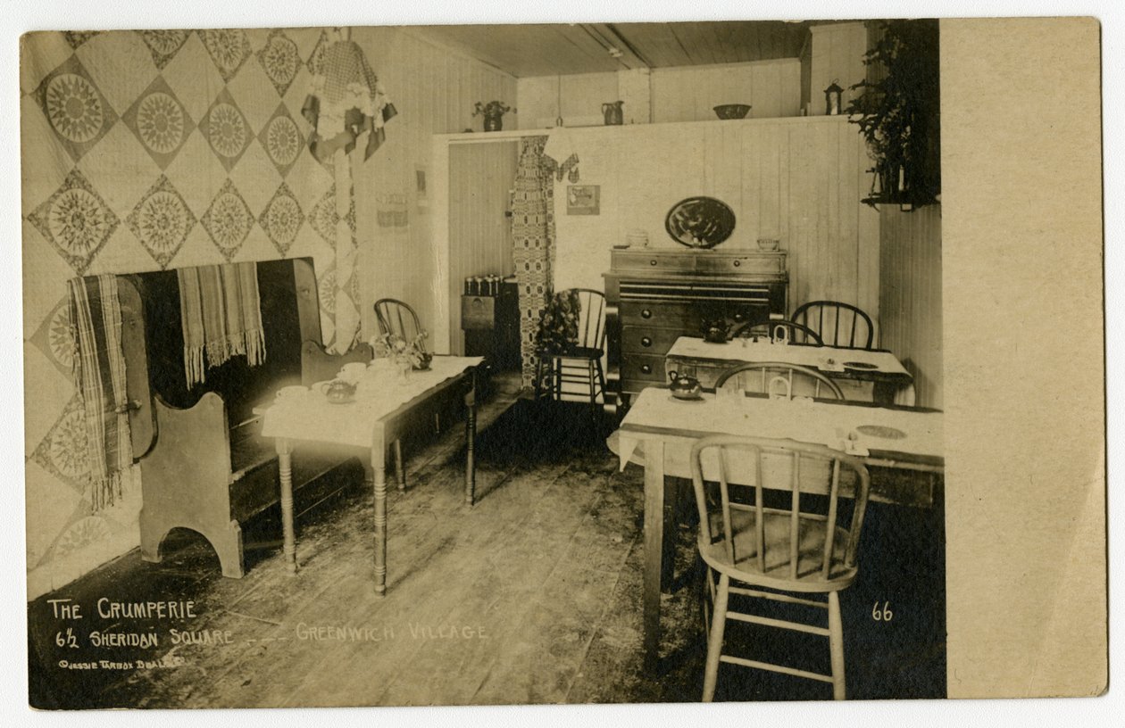 The Crumperie, 6 1/2 Sheridan Square, Greenwich Village, New York, USA, ca. 1917-19 (foto av gelatinsølv) av Jessie Tarbox Beals