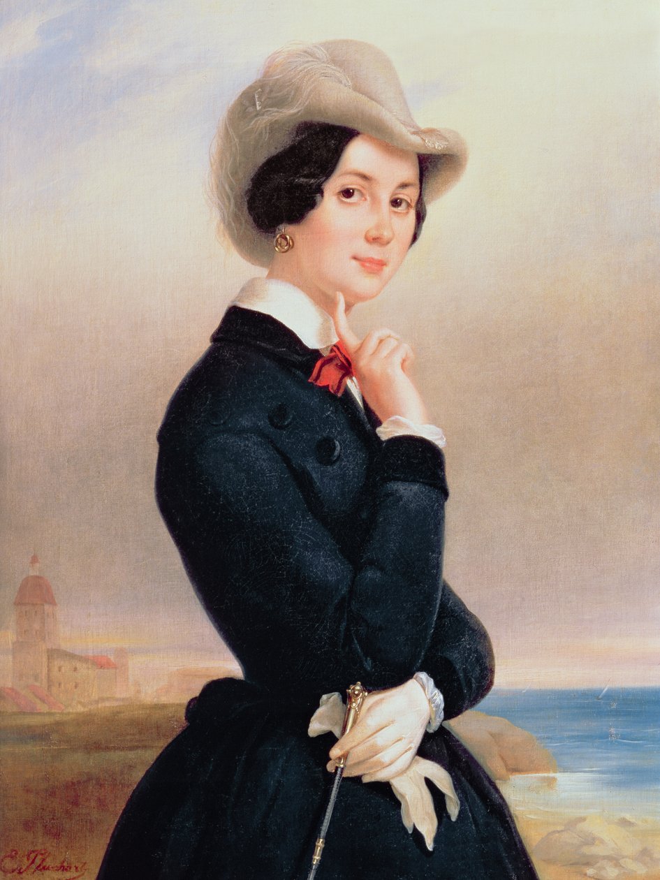 Portrett av Vera Samoilova, 1840-tallet av Jewgenij Alexandrowitsch Pluchart