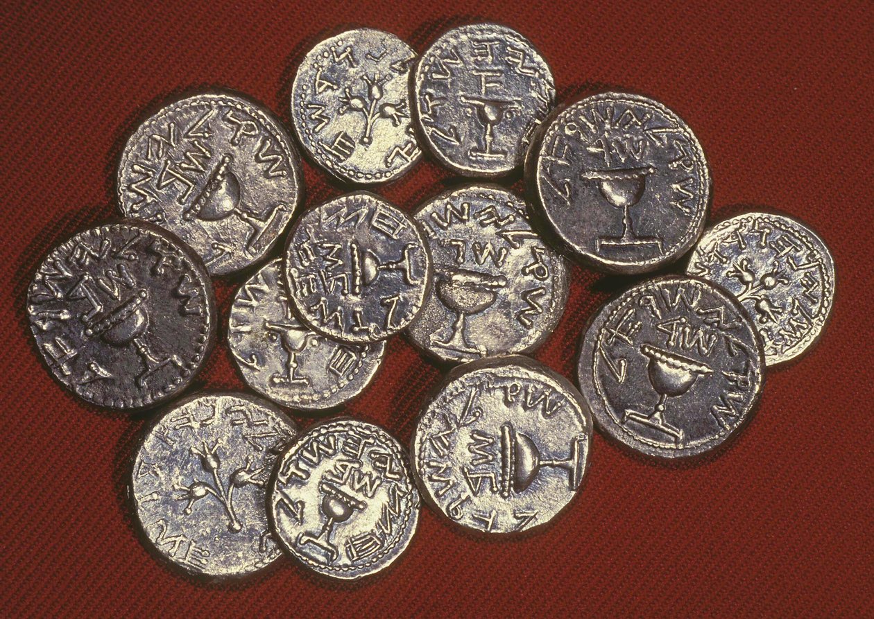 En skare av sekel, Herodian Jerusalem, ca.66-70 AD (sølv) av Jewish School